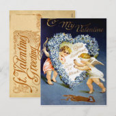 Vintag Valentine Postkarte (Vorne/Hinten)