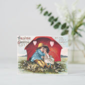 Vintag Valentine Postkarte (Stehend Vorderseite)