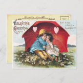 Vintag Valentine Postkarte (Vorne/Hinten)