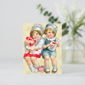 Vintag Valentine Postkarte (Stehend Vorderseite)