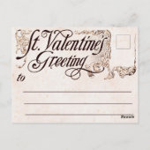 Vintag Valentine Postkarte (Rückseite)