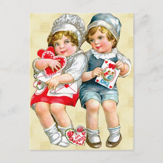 Vintag Valentine Postkarte (Vorderseite)