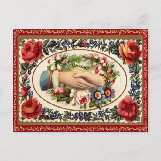 Vintag Valentine Postkarte (Vorderseite)