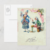 Vintag Valentine Postkarte (Vorne/Hinten)