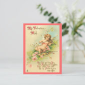 Vintag Valentine Postkarte (Stehend Vorderseite)
