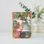 Vintag Valentine Postkarte (Stehend Vorderseite)