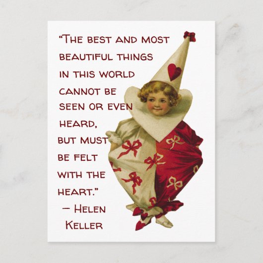 Vintag Valentine Postkarte (Vorderseite)