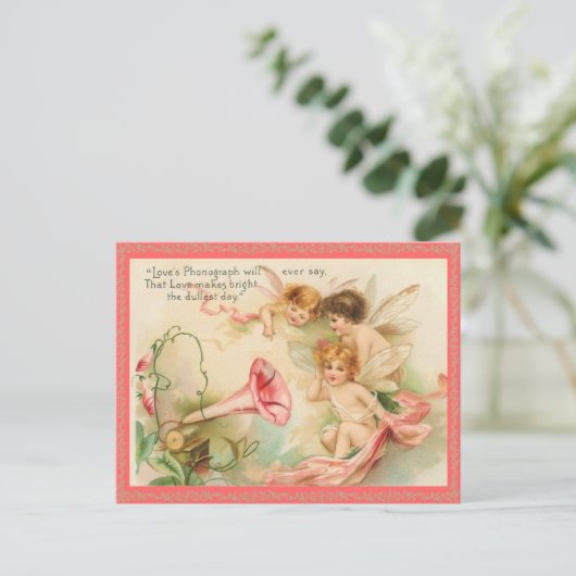 Vintag Valentine Postkarte (Stehend Vorderseite)