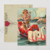 Vintag Valentine Postkarte (Vorne/Hinten)