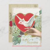 Vintag Valentine Postkarte (Vorne/Hinten)