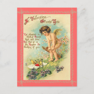 Vintag Valentine Postkarte