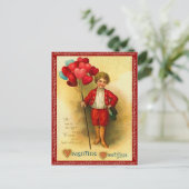 Vintag Valentine Postkarte (Stehend Vorderseite)