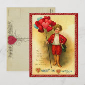 Vintag Valentine Postkarte (Vorne/Hinten)