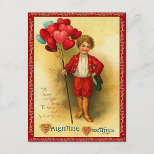 Vintag Valentine Postkarte
