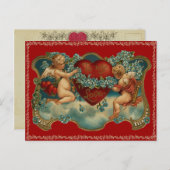 Vintag Valentine Postkarte (Vorne/Hinten)