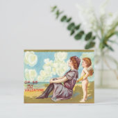 Vintag Valentine Postkarte (Stehend Vorderseite)