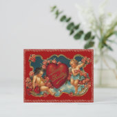 Vintag Valentine Postkarte (Stehend Vorderseite)