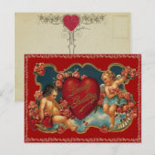 Vintag Valentine Postkarte (Vorne/Hinten)