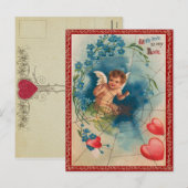 Vintag Valentine Postkarte (Vorne/Hinten)