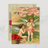 Vintag Valentine Postkarte (Vorne/Hinten)