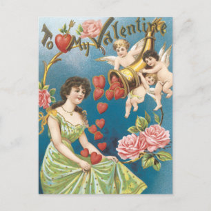 Vintag Valentine Postkarte