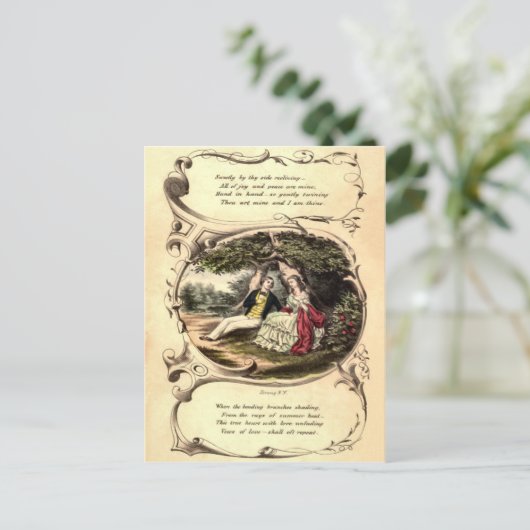 Vintag Valentine Postkarte (Stehend Vorderseite)