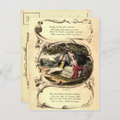 Vintag Valentine Postkarte (Vorne/Hinten)