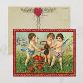 Vintag Valentine Postkarte (Vorne/Hinten)