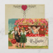 Vintag Valentine Postkarte (Vorne/Hinten)