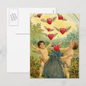 Vintag Valentine Postkarte (Vorne/Hinten)