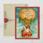 Vintag Valentine Postkarte (Vorne/Hinten)