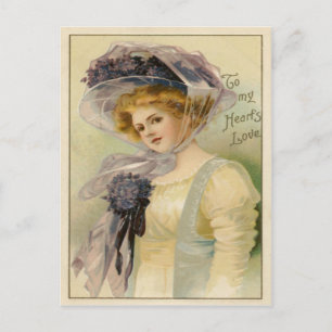 Vintag Valentine Postkarte