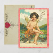 Vintag Valentine Postkarte (Vorne/Hinten)