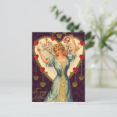 Vintag Valentine Postkarte (Stehend Vorderseite)
