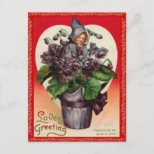 Vintag Valentine Postkarte