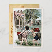 Vintag Valentine Postkarte (Vorne/Hinten)