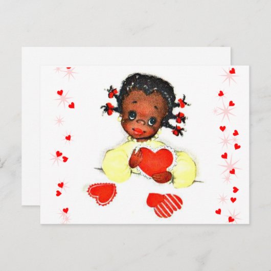 Vintag Valentine Postkarte (Vorne/Hinten)