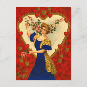 Vintag Valentine Postkarte