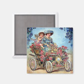 Vintag Valentine Postkarte Magnet (Vorderseite/Rückseite)