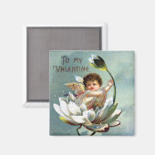 Vintag Valentine Postkarte Magnet (Vorderseite/Rückseite)