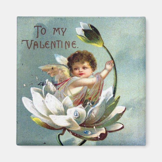 Vintag Valentine Postkarte Magnet (Vorne)
