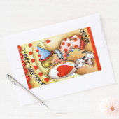 Vintag Valentine Rechteckiger Aufkleber (Umschlag)