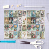 Vintag Valentine Seidenpapier (Handwerk)
