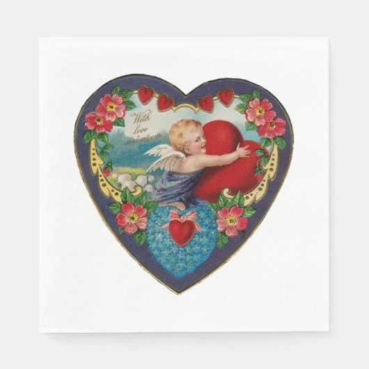 Vintag Valentine Serviette (Vorderseite)