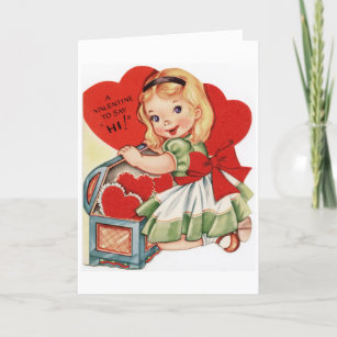 Vintag Valentine to Say Hi to a Friend, Feiertagskarte