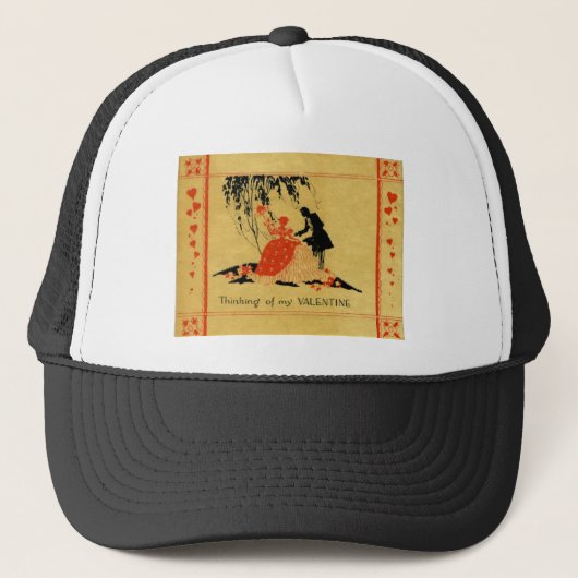 Vintag Valentine Truckerkappe (Vorderseite)