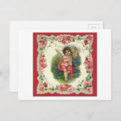 Vintag Valentine Viktorianisch Angel Feiertagspostkarte (Vorne/Hinten)