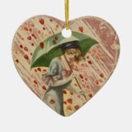Vintag Valentine Viktorianisch Dame Ornament