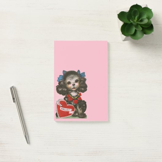 Vintag Valentine Welppy Post-it Klebezettel (Büro)