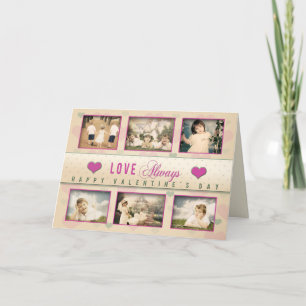 Vintag Valentinsche Foto Gruß - 6 Bilder Feiertagskarte